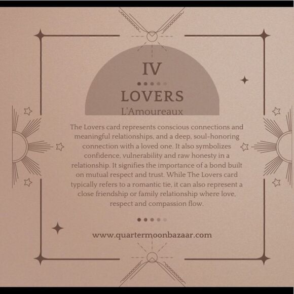 Lovers Tarot Card Silver Bohemian Tarnish Free Necklace NEW - Picture 7 of 7